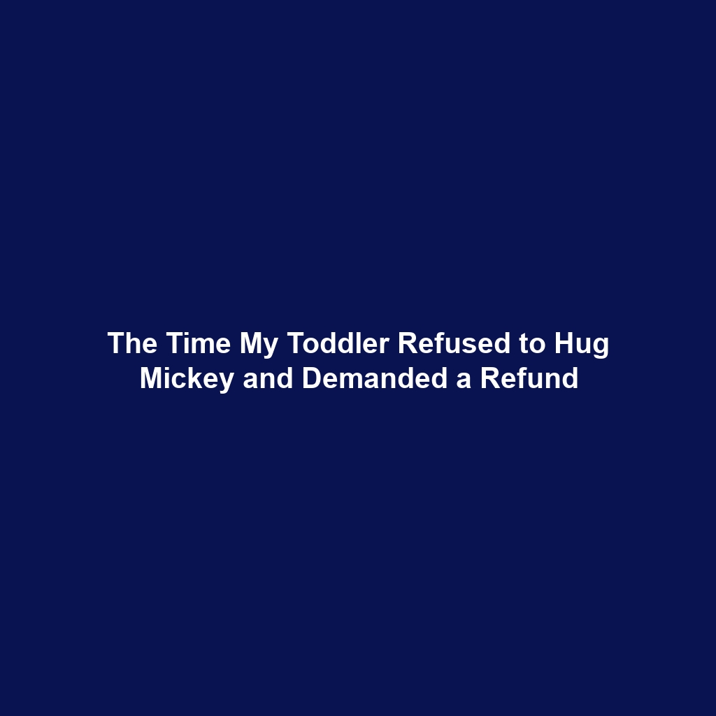 The Time My Toddler Refused to Hug Mickey and Demanded a Refund